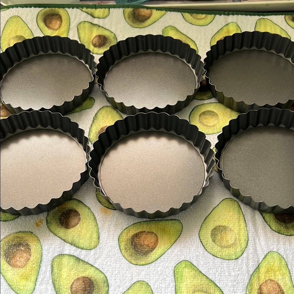 Set of 6 Non-Stick Tart Pans